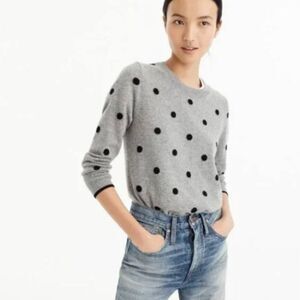 Madewell Polka Dot Cashmere Sweater